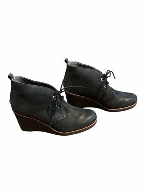 Sperry Top Sider Harlow Women
booties Black 8.5M Leather Wedge